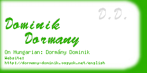 dominik dormany business card